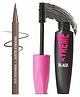 Glam21 Eye Poppers Matte Eyeliner- Brownie,0.5g &Xtreme Mascara|Waterproof Volumizing-Black, 10ml | Combo Pack Of 2