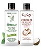 Coco Crush Ayurvedic Liquid Toothpaste & Cold Pressed Coconut Cinnamon Oil for Oil Pulling, 400 ml (2*200 ml)