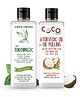 Coco Crush Ayurvedic Liquid Toothpaste & Cold Pressed Coconut Tea Tree Oil for Oil Pulling, 400 ml (2*200 ml)