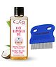 Coco Crush Lice & Nits Remover Hair Oil, 200 ml & Fine Tooth Precision Removal Comb, 100% Natural
