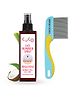 Coco Crush Lice & Nits Remover Hair Spray & Long-Handle Lice Comb, 100% Natural - 50ml + Comb