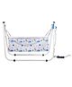 My Cradlle CradleBot Automatic Baby Cradle Swing | Electric Cradle with Motor | Heavy Duty Powder Coated Pipe Structure | 0 to 24 Months Baby Boys & Girls (Cloth Color May Vary)-Blue