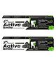 Dr. Morepen Active Smile Charcoal Toothpaste for Teeth Whitening & Bad Breath Removal - 100 g Pack of 2