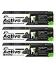 Dr. Morepen Active Smile Charcoal Toothpaste for Teeth Whitening & Bad Breath Removal - 100 g Pack of 3
