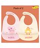 Joy Buzz Waterproof Silicone Feeding Bib With Adjustable Strap Pack Of 2 - Pink,Yellow