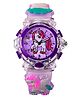 LOOKHAA Unicorn Designed 7 Colour Lights LED Analogue Watch - Purple