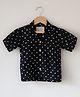 Love the World Today Cotton Woven Half Sleeves Bandhani Printed Shirt - Black