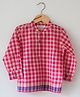 Love the World Today Cotton Silk Woven Full Sleeves Checked Shirt - Pink