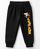 Tango Knit Full Length Fleece & Woollen Pant With Text Print - Black