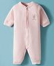 I Bears Interlock Knit Half Sleeves Romper With Ice Cream Print - Pink