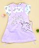 MOMMY BUG Cotton Knit Half Sleeves Magic Text Printed Dress - Lavender