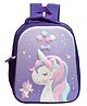 Happile kids unicorn  Hard Top shell School Bags back pack  suitable for Kids from 3-5-purple color-Height 13.5 Inch