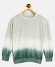 JWAAQ Cotton Knit Full Sleeves Tie Dye Sweater - Green