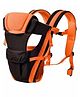 LittleBoo Baby Carrier 4 in 1 Carry Bag Baby Carrier Cuddler Air Mash Fabric Baby Carrier Bag Adjustable - Black  Orange