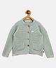 JWAAQ Cotton Knit Full Sleeves Fish Embroidered Sweater - Green