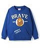 Primo Gino Marvel Terry Knit Full Sleeves Sweatshirt With Front and Back Lion King Graphic & Kangaroo Pockets - Blue