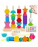 Kidology Montessori 5 in 1 Wooden Beads Sequencing Toy Set