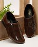 Tiny Bugs Geometric Designed Slip On Mojaris  - Tan