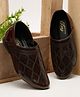 Tiny Bugs Geometric Designed Slip On Mojaris  - Brown