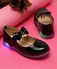 Tiny Bugs Pearls Embellished Bow Applique Detailed Mary Jane LED Ballerinas - Black