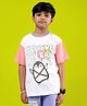 WEARDUDS Cotton Knit Half Sleeves Balloon Strapped Penguin Printed Tee - White