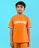 WEARDUDS Cotton Knit Half Sleeves Chicago Text Printed Tee