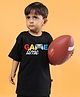WEARDUDS Cotton Knit Half Sleeves Game Controller Printed Tee - Black