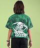 WEARDUDS Cotton Knit Half Sleeves Grim Reaper Back Printed Oversized Tee