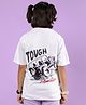 WEARDUDS Cotton Knit Half Sleeves Jeep Printed Tee - White