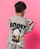 WEARDUDS Cotton Knit Half Sleeves Cool Kitty Printed Tee - Grey