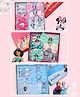 Yellow Bee Disney Set Of 24 Minnie Mouse & Jasmine Designed Hair Accessories - Pink & Blue