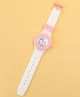 Babyhug Free Size Analog Watch with Unicorn Print - White & Pink