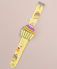 Babyhug Free Size Digital Watch with Cupcake Print - Yellow