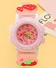 Babyhug Free Size Analog Watch with Strawberry Print - Pink