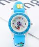Babyhug Free Size Analog Watch with Car Print - White & Light Blue