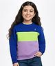 Pine Kids Cotton Knit Full Sleeves Solid Color Cut & Sew Pullover Sweatshirt -  Lavender & Blue