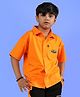 WEARDUDS Cotton Knit Half Sleeves Duds Text Printed Shirt - Orange