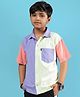 WEARDUDS Cotton Knit Half Sleeves Colour Blocked Shirt - Multi Colour