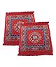 AAZEEM Prayer Mat | Velvet Aasan Mat | Meditation Prayer Carpet Mat | Pooja Aasan Mat |Traditional Prayer Mat |Medium Size |Red Color|