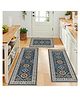 AAZEEM Kitchen Rugs and Mats Non Skid Washable Set of 3, Abstract Floral Ikat Ethnic Pattern Kitchen Mats for Floor, Modern Kitchen Decor (Multi)