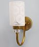 Shree Kala Home Decor Elegant Golden Finish Wall Sconce with Floral Design Glass -  - Antique Finish