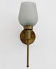 Shree Kala Home Decor Elegant Golden Finish Wall Sconce with White Crackled Glass -  - Antique Finish
