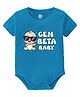 Baby Buzz 100% Cotton Knit Family Theme Half Sleeves Gen Beta Baby Text Printed Onesie - Blue