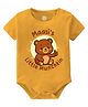 Baby Buzz 100% Cotton Knit Family Theme Half Sleeves I Love Masis Little Munchikin Text Printed Onesie - Yellow