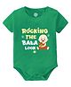 Baby Buzz 100% Cotton Knit Mundan Theme Half Sleeves Rocking The Bala Look Text Printed Onesie - BlueGreen