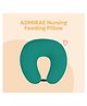 ADMIRAE 5-in-1 Baby Feeding Pillow with 100% Cotton Removable Cover | Breastfeeding Pillow | Nursing Pillow with Belt - Green