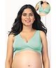Zelena 95% Modal 5% Elastane Knit Sleeveless Solid Soft Stretchable Nursing & Feeding Padded Maternity Bra - Mint Green