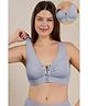 Zelena 95% Modal 5% Elastane Knit Sleeveless Solid Nursing & Feeding Non Padded Bra -  Blue