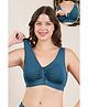 Zelena 95% Modal 5% Elastane Knit Sleeveless Solid Nursing & Feeding Non Padded Bra - Airforce