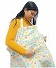 Motherly Nursing Cover for Breastfeeding Soft, Breathable Feeding Apron for Mom, Multi Use Feeding Cover & Scarf Green Cloud Print